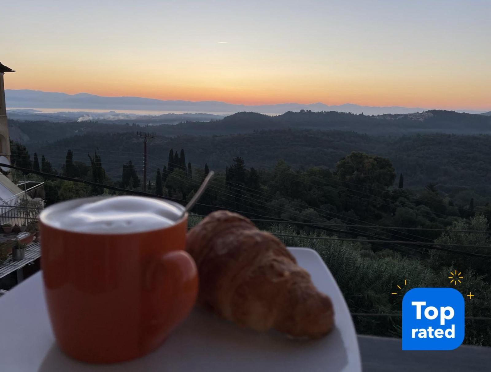 Schoenes Familienappartement In Pelekas, Corfu Mit Meerblick Exteriér fotografie