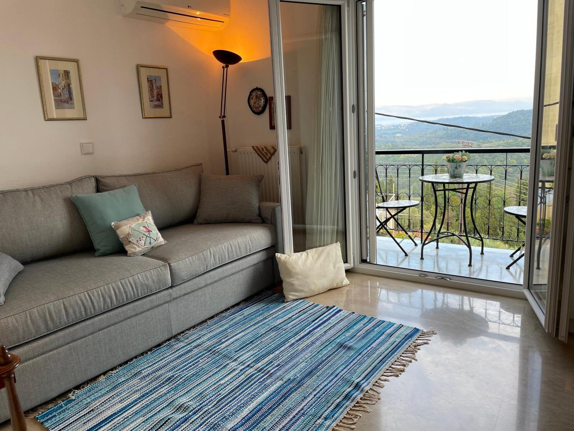 Schoenes Familienappartement In Pelekas, Corfu Mit Meerblick Exteriér fotografie